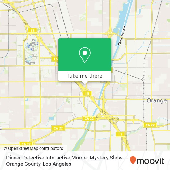 Dinner Detective Interactive Murder Mystery Show Orange County map