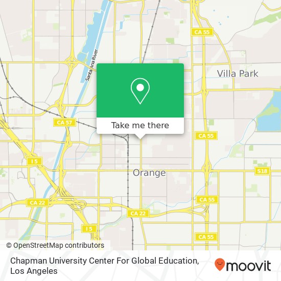 Mapa de Chapman University Center For Global Education