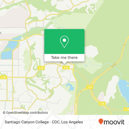 Mapa de Santiago Canyon College - CDC