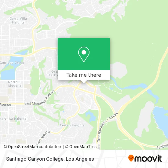 Santiago Canyon College Map How To Get To Santiago Canyon College In Orange By Bus Or Train?