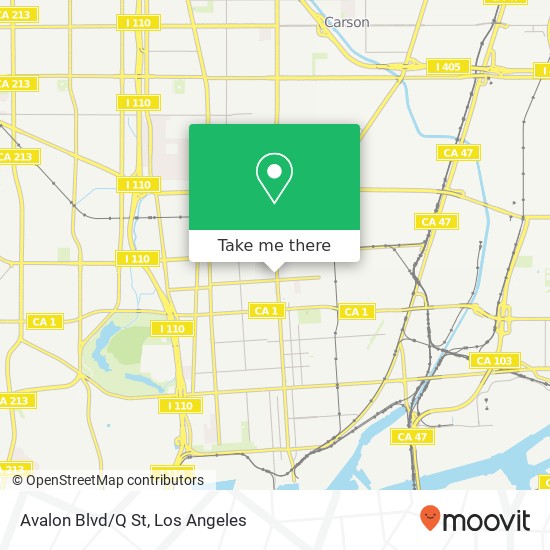 Mapa de Avalon Blvd/Q St