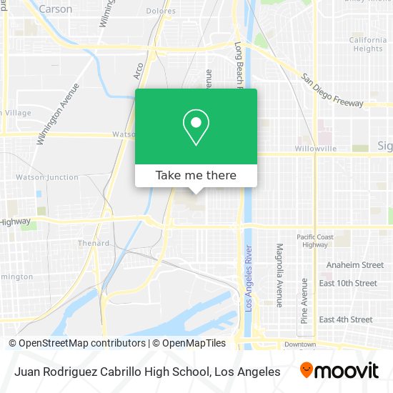 Juan Rodriguez Cabrillo High School map