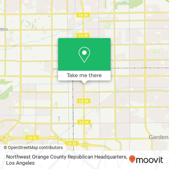 Northwest Orange County Republican Headquarters map