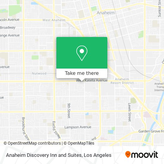 Mapa de Anaheim Discovery Inn and Suites