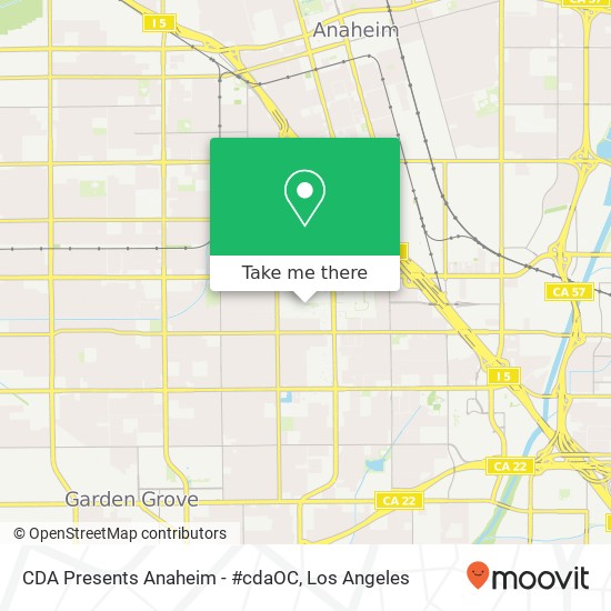 Mapa de CDA Presents Anaheim - #cdaOC