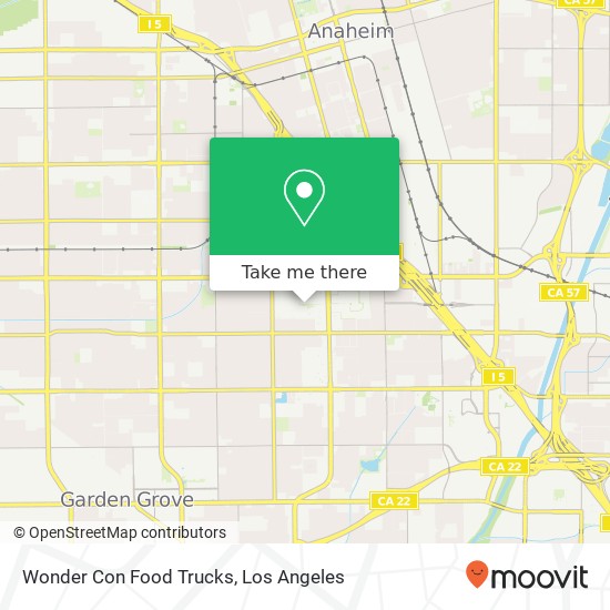 Wonder Con Food Trucks map