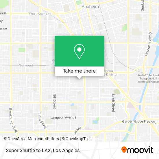Mapa de Super Shuttle to LAX
