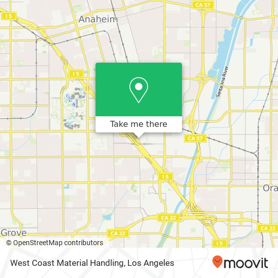 Mapa de West Coast Material Handling