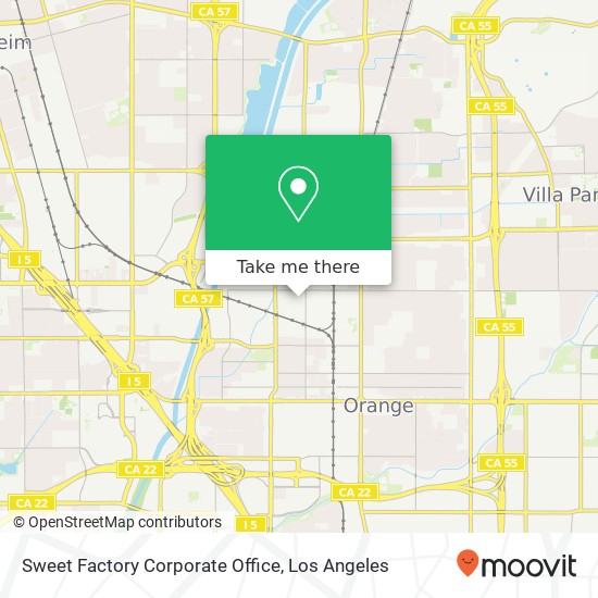 Mapa de Sweet Factory Corporate Office