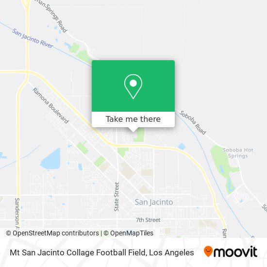 Mt San Jacinto Collage Football Field map