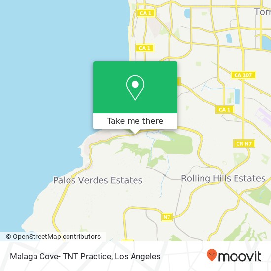 Mapa de Malaga Cove- TNT Practice