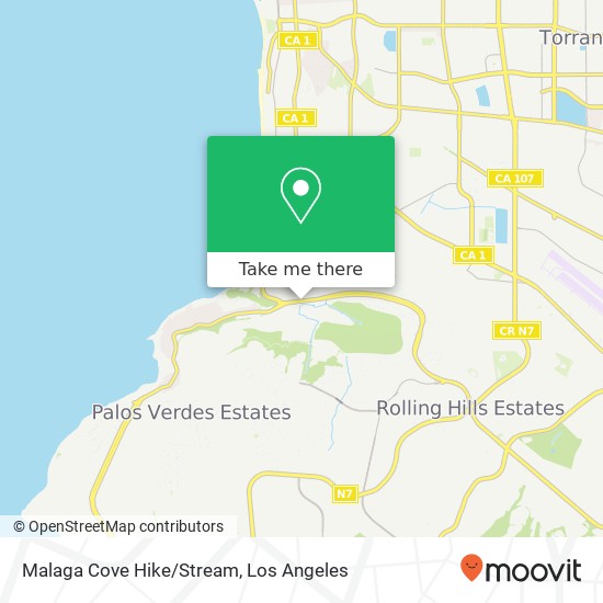 Malaga Cove Hike/Stream map