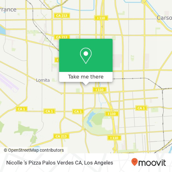 Nicolle 's Pizza Palos Verdes CA map