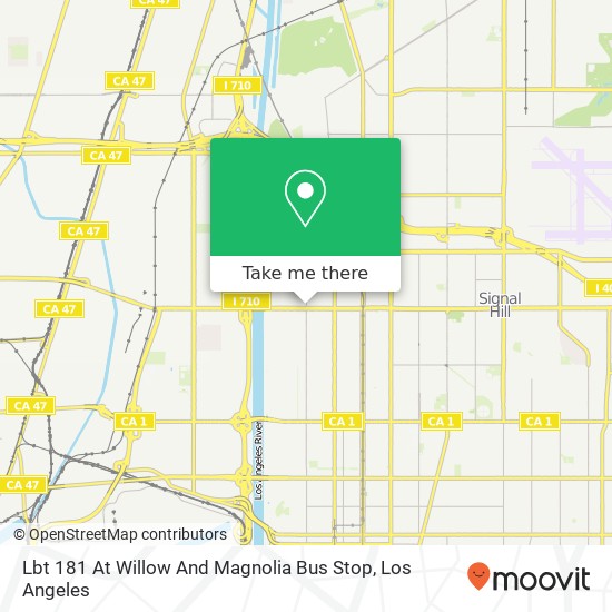 Lbt 181 At Willow And Magnolia Bus Stop map