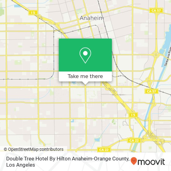 Double Tree Hotel By Hilton Anaheim-Orange County map