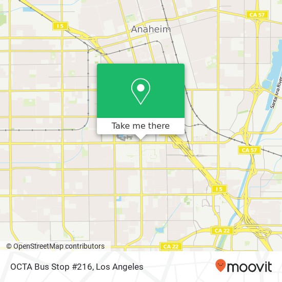 OCTA Bus Stop #216 map