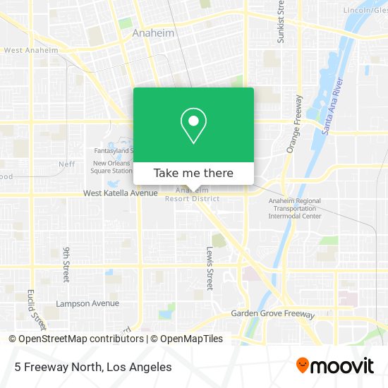 5 Freeway North map