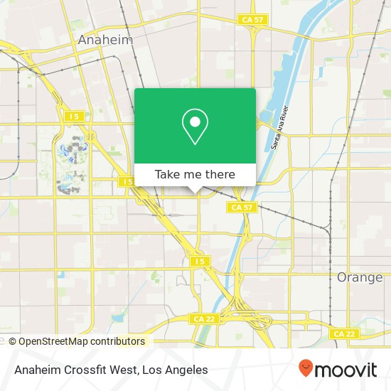 Anaheim Crossfit West map