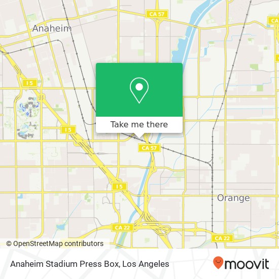 Mapa de Anaheim Stadium Press Box
