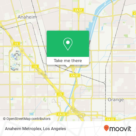 Anaheim Metroplex map
