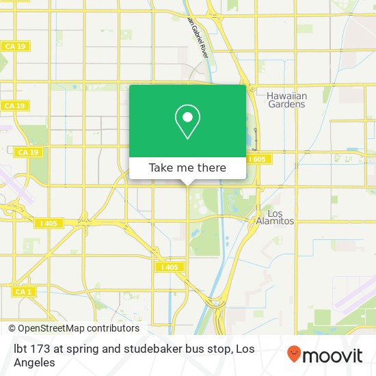 Mapa de lbt 173 at spring and studebaker bus stop