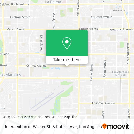 Intersection of Walker St. & Katella Ave. map