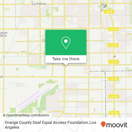 Orange County Deaf Equal Access Foundation map