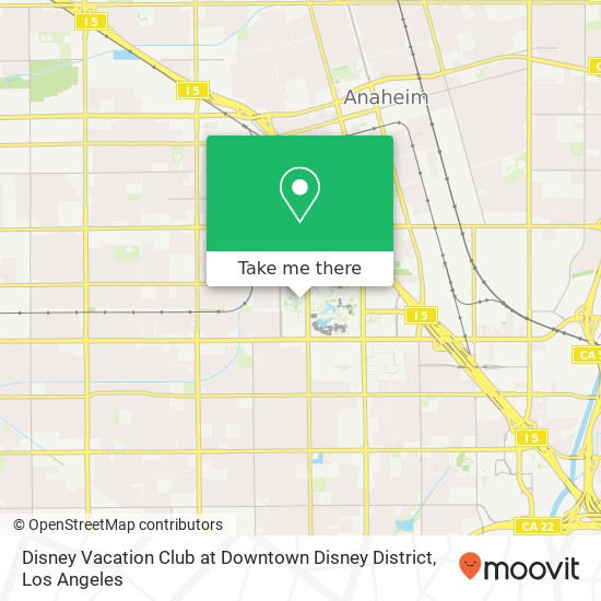 Disney Vacation Club at Downtown Disney District map