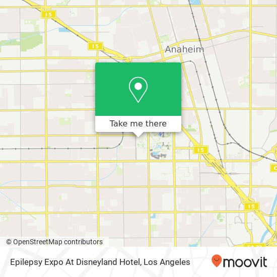 Mapa de Epilepsy Expo At Disneyland Hotel