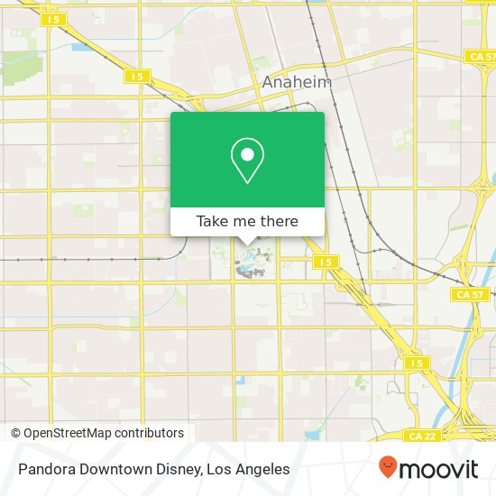 Mapa de Pandora Downtown Disney