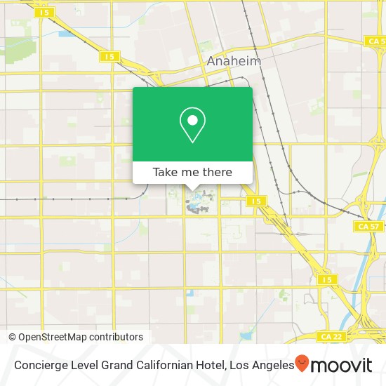 Concierge Level Grand Californian Hotel map