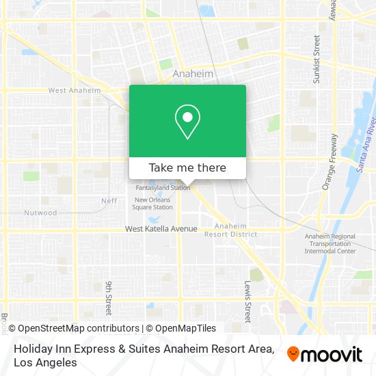 Mapa de Holiday Inn Express & Suites Anaheim Resort Area