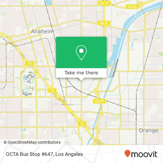 OCTA Bus Stop #647 map