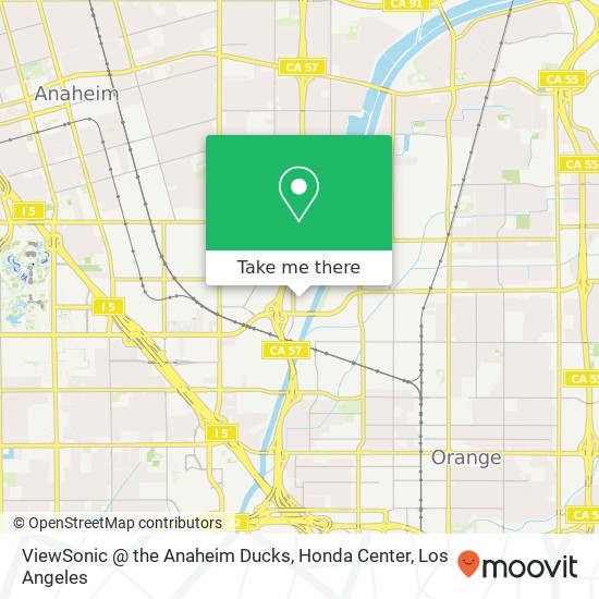 Mapa de ViewSonic @ the Anaheim Ducks, Honda Center