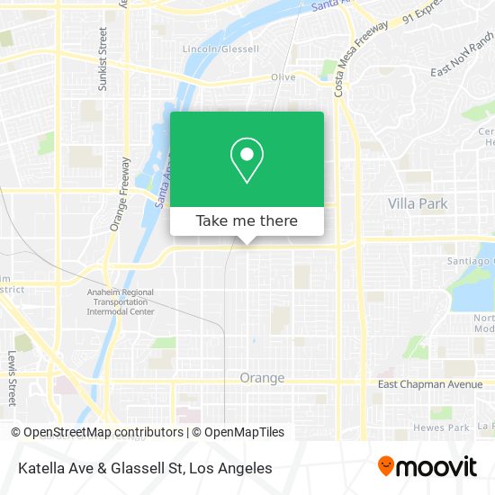 Mapa de Katella Ave & Glassell St