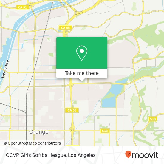 OCVP Girls Softball league map