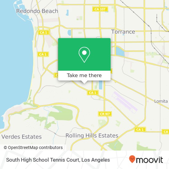 South High School Tennis Court map