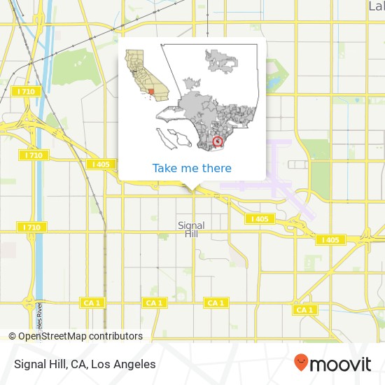 Signal Hill, CA map