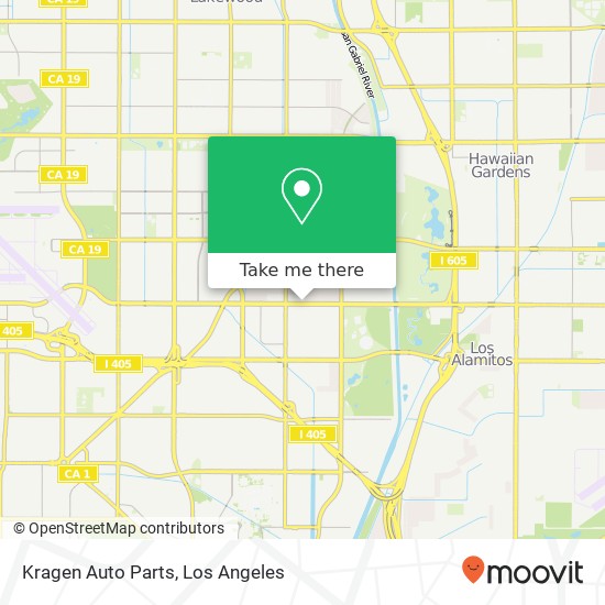 Mapa de Kragen Auto Parts