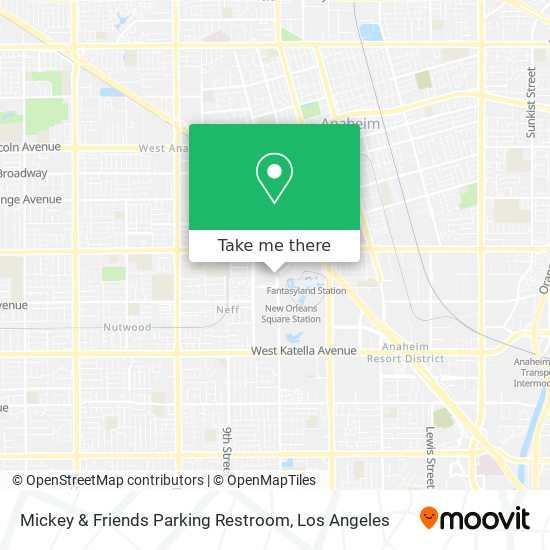 Mickey & Friends Parking Restroom map
