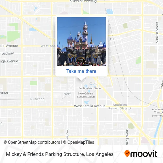 Mapa de Mickey & Friends Parking Structure