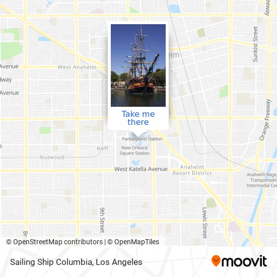 Sailing Ship Columbia map