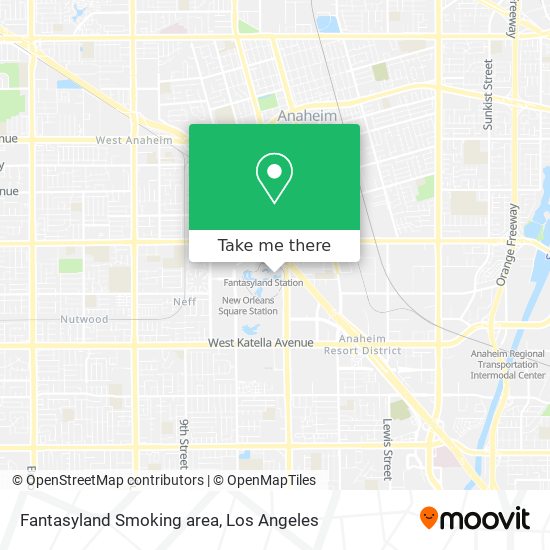 Mapa de Fantasyland Smoking area