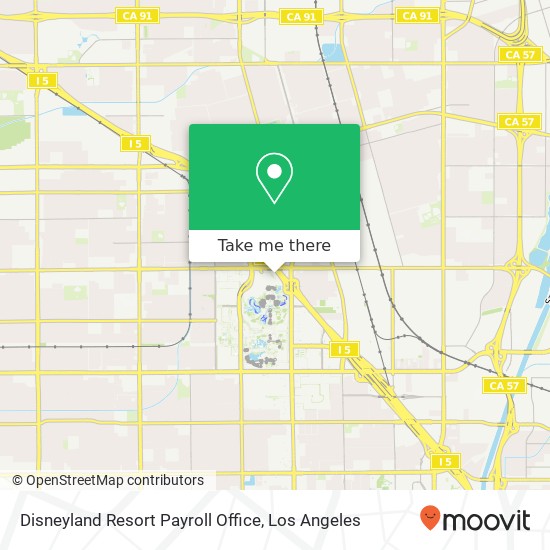 Disneyland Resort Payroll Office map