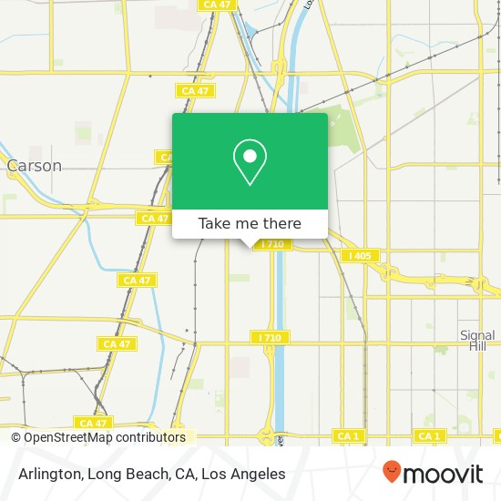 Arlington, Long Beach, CA map