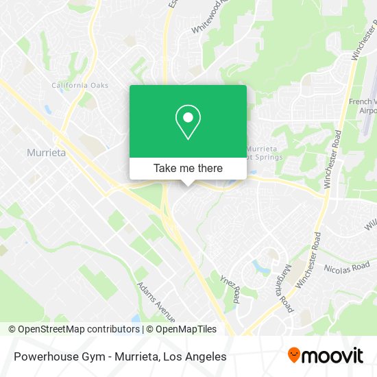 Mapa de Powerhouse Gym - Murrieta