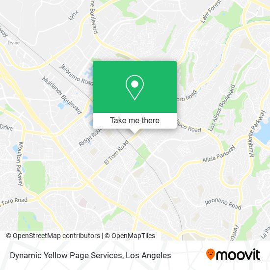 Dynamic Yellow Page Services map