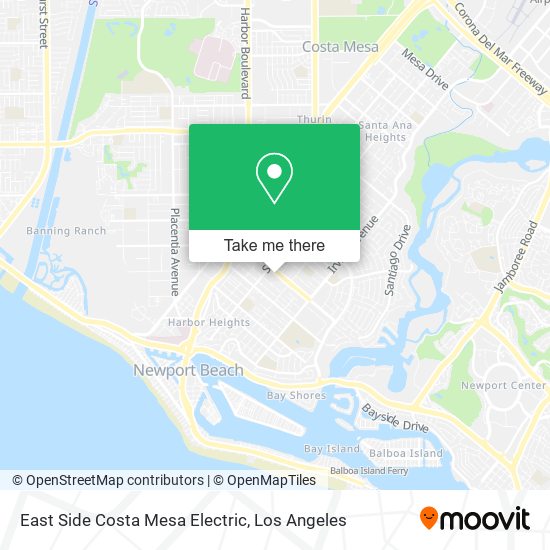 East Side Costa Mesa Electric map