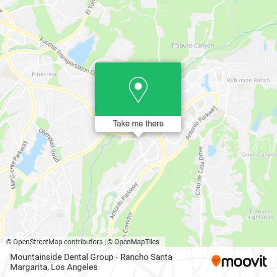 Mapa de Mountainside Dental Group - Rancho Santa Margarita