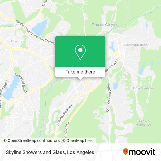 Skyline Showers and Glass map